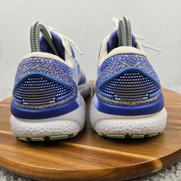 Brooks Womens 7B Ghost 16 White Amparo Blue Limpet Shell Athletic Running Shoe - Picture 2 of 12